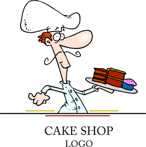 Cake Shop Food Hotel Logo Vector