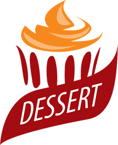 Cake with orange cream Logo Vector