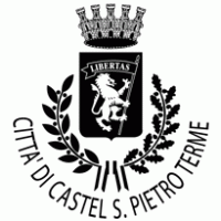 Castel San Pietro Terme Black White Logo Vector