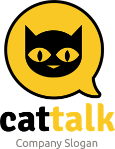 Cat Talk Logo Vector