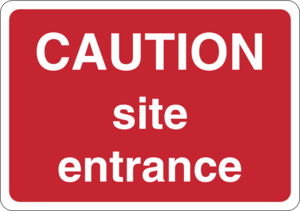 Caution Site Entrance Logo PNG Vector