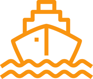 Chao Phraya Express Boat orange flag Logo PNG Vector