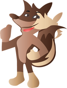 Character Fox Logo PNG Vector