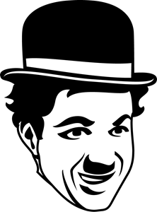 Charlie Chaplin Portrait Logo PNG Vector