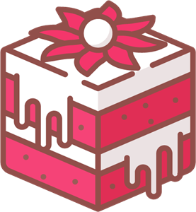 Cherry cake Logo PNG Vector