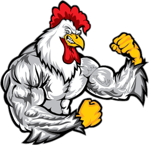 Chiken Strong Logo Vector