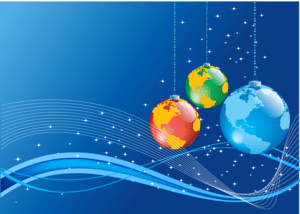 christmas background earth globe ball Logo PNG Vector
