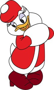 Christmas Daisy Duck Logo PNG Vector