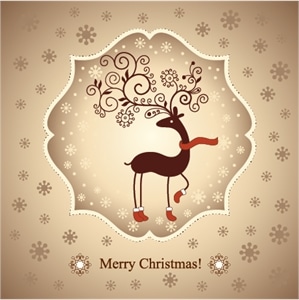 christmas greeting card Logo PNG Vector