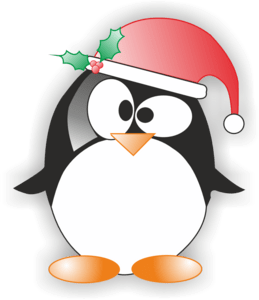 Christmas Linux Logo PNG Vector