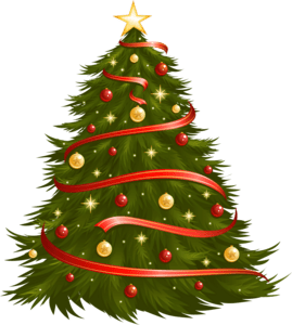 christmas tree background vector