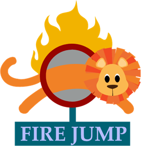 Circus Fire jump Logo PNG Vector
