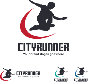 City Runner Logo Vector