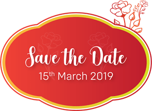 Classic save the date wedding Logo PNG Vector