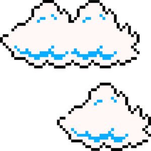 clouds 8 bit Logo PNG Vector