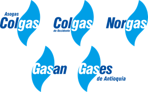 Colgas - Norgas - Gasan - Gases de Antioquia Logo PNG Vector