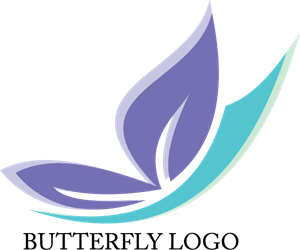 Color Butterfly Logo PNG Vector
