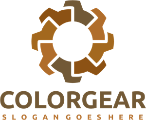 Color Gear Logo Vector
