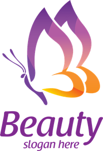 Colored butterfly Logo Vector