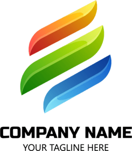Colored Line Company Shape Logo PNG Vector