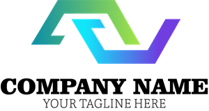 Colorful Abstract Company Shape Logo Vector