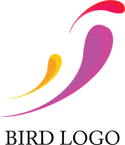 Colorful Bird Logo PNG Vector