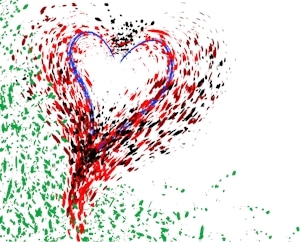 colorful grunge heart valentine Logo Vector