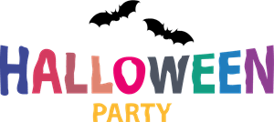 Colorful Halloween Party Logo PNG Vector