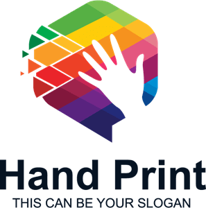 Colorful hand Logo PNG Vector