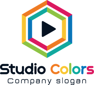 Colorful hexagon Logo PNG Vector