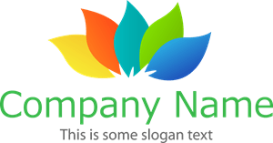 Colorful Leafs Logo PNG Vector