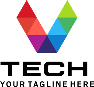 Colorful Letter V Company Logo PNG Vector