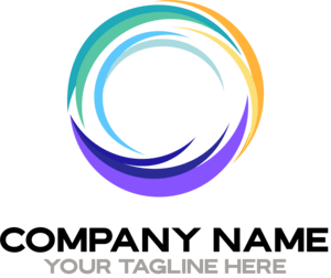 Colorful Lined Circle Company Logo PNG Vector