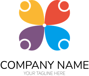 Colorful People Company Logo Vector