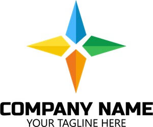 Colorful Pole Star Company Logo Vector