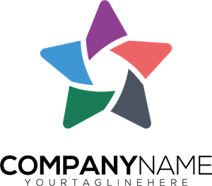 Colorful Star Company Logo Vector