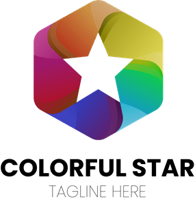 Colorful Star Company Logo PNG Vector