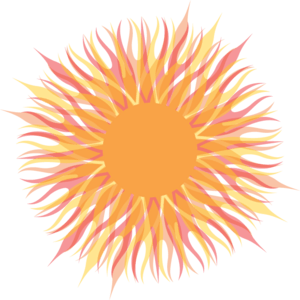 Colorful Sun Logo PNG Vector