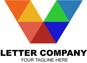 Colorful V Letter Company Logo Vector