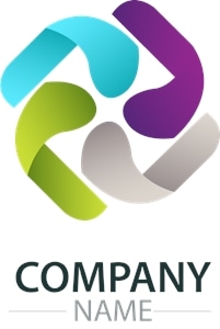 colorful wind rose company Logo PNG Vector