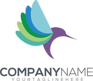 Colorful Wings Bird Logo Vector
