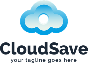 Coloured Cloud Save Logo Vector