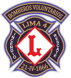 Compañia de bomberos Voluntarios lima 4 Logo Vector