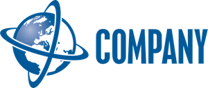 Company Globe and Swooshes Logo Vector