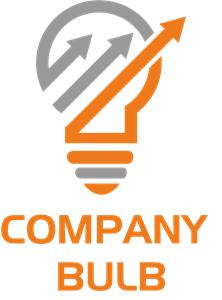 Company Modern Bulb Graph Logo Vector