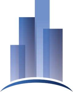 Construction Blue Building Logo Vector