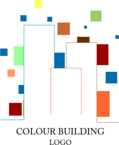 Construction Building Pixel Logo Vector