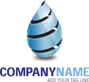 Cool Blue Drop Logo PNG Vector