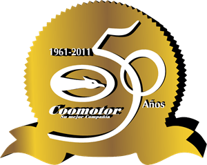 Coomotor 50 años Logo Vector