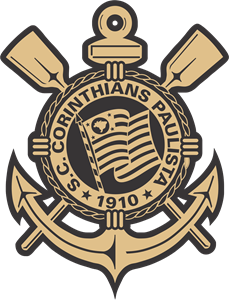 Corinthians Preto e Dourado Logo PNG Vector